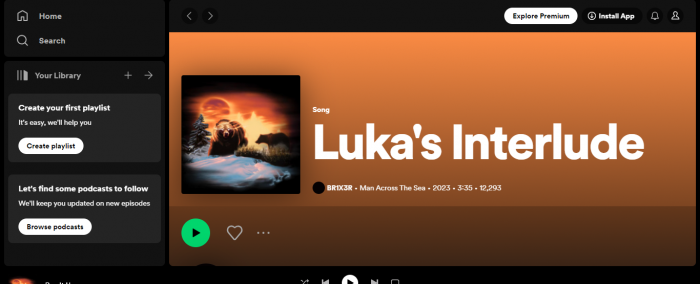 Luka's Interlude From Man Across The Sea